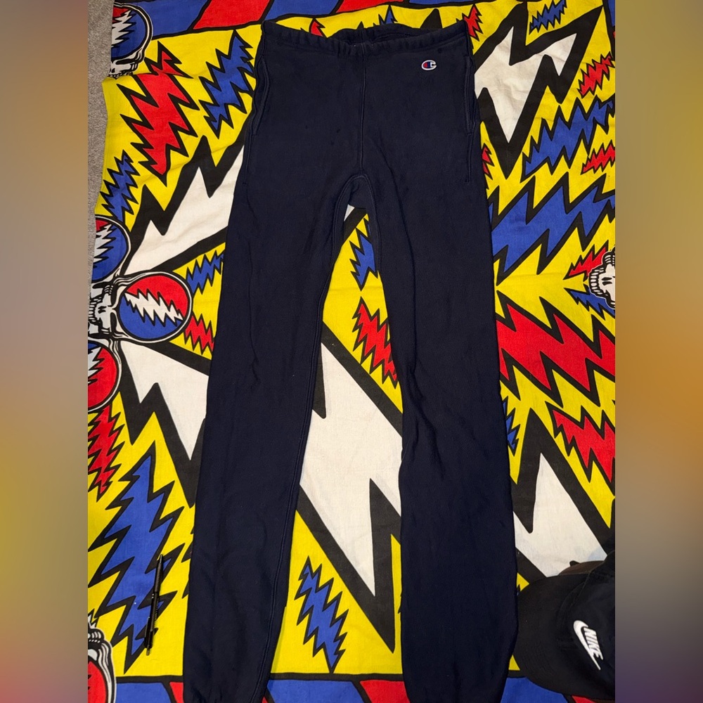 Champion Reverse Weave Warmup Sweatpants Navy Size M